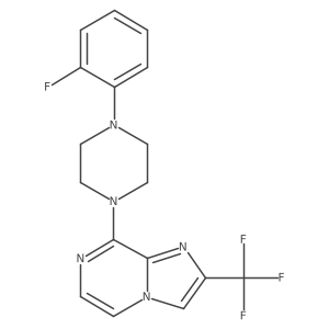 1-(2-Fluorophenyl)-4-[2-(trifluoromethyl)imidazo[1,2-a]pyrazin-8-yl]piperazine Structure