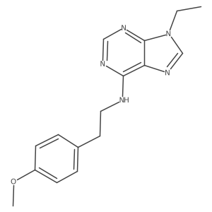 9-ethyl-N-[2-(4-methoxyphenyl)ethyl]-9H-purin-6-amine Structure