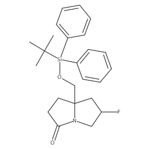 3H-Pyrrolizin-3-one, 7a-[[[(1,1-dimethylethyl)diphenylsilyl]oxy]methyl]-6-fluorohexahydro-, (6R,7aS)- Structure