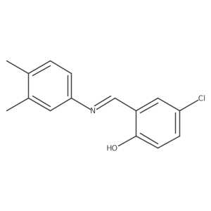 4-chloro-2-{(E)-[(3,4-dimethylphenyl)imino]methyl}phenol Structure