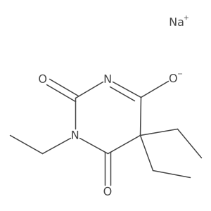 Sodium 1,5,5-triethyl-2,6-dioxo-1,2,5,6-tetrahydropyrimidin-4-olate结构式
