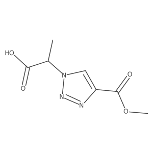 2-[4-(Methoxycarbonyl)-1H-1,2,3-triazol-1-yl]propanoic acid结构式