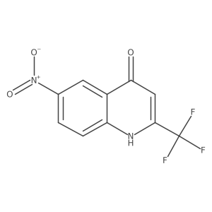 6-Nitro-2-(trifluoromethyl)quinolin-4-ol结构式
