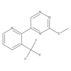3-Methylsulfanyl-5-[3-(trifluoromethyl)pyridin-2-yl]-1,2,4-triazine结构式
