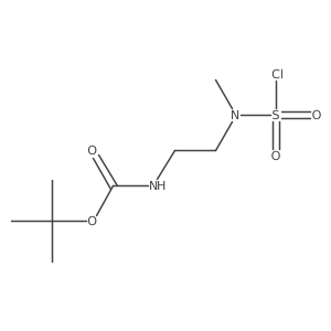 tert-butyl N-[2-[chlorosulfonyl(methyl)amino]ethyl]carbamate结构式