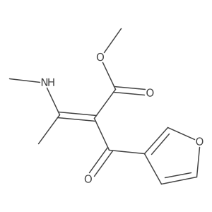 Methyl 2-(furan-3-carbonyl)-3-(methylamino)but-2-enoate结构式