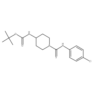 Tert-butyl (1-((4-chlorophenyl)carbamothioyl)piperidin-4-yl)carbamate Structure
