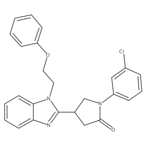 1-(3-chlorophenyl)-4-[1-(2-phenoxyethyl)-1H-benzimidazol-2-yl]pyrrolidin-2-one Structure