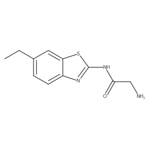 2-Amino-N-(6-ethyl-2-benzothiazolyl)acetamide结构式