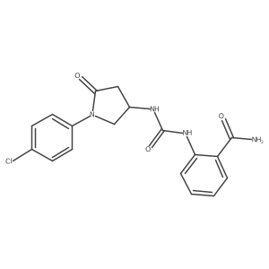 2-(3-(1-(4-Chlorophenyl)-5-oxopyrrolidin-3-yl)ureido)benzamide Structure