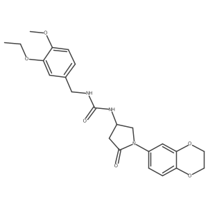 1-(1-(2,3-Dihydrobenzo[b][1,4]dioxin-6-yl)-5-oxopyrrolidin-3-yl)-3-(3-ethoxy-4-methoxybenzyl)urea Structure