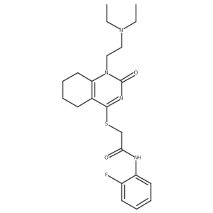 2-((1-(2-(diethylamino)ethyl)-2-oxo-1,2,5,6,7,8-hexahydroquinazolin-4-yl)thio)-N-(2-fluorophenyl)acetamide Structure