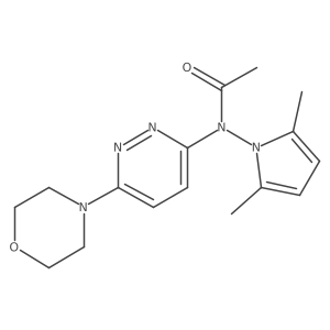 N-Acetyl-N-(2,5-dimethyl-1H-pyrrol-yl)-6-morpholino-3-pyridazineamine结构式