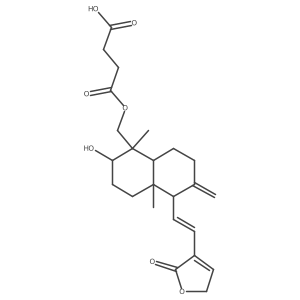 4-((2-Hydroxy-1,4a-dimethyl-6-methylene-5-(2-(2-oxo-2,5-dihydrofuran-3-yl)vinyl)decahydronaphthalen-1-yl)methoxy)-4-oxobutanoic acid结构式