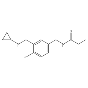 N-(4-chloro-3-cyclopropylaminomethylbenzyl)propionamide Structure