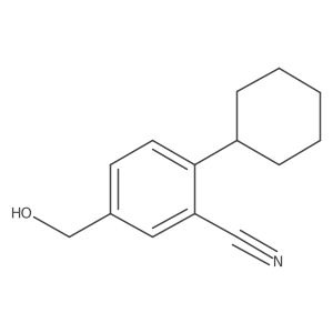 2-Cyclohexyl-5-(hydroxymethyl)benzonitrile Structure