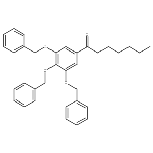 1-[3,4,5-Tris(phenylmethoxy)phenyl]-1-heptanone结构式