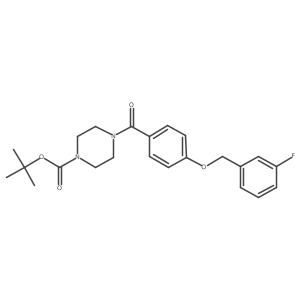 4-[4-[(3-Fluorobenzyl)oxy]benzoyl]piperazine-1-carboxylic acid tert-butyl ester结构式