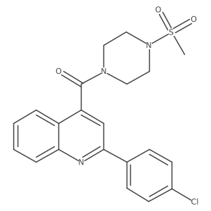 [2-(4-Chlorophenyl)-4-quinolyl][4-(methylsulfonyl)piperazino]methanone结构式