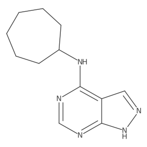 N-cycloheptyl-1H-pyrazolo[3,4-d]pyrimidin-4-amine结构式