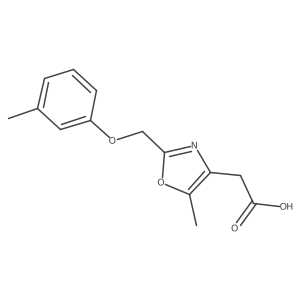 5-Methyl-2-[(3-methylphenoxy)methyl]-4-oxazoleacetic acid Structure