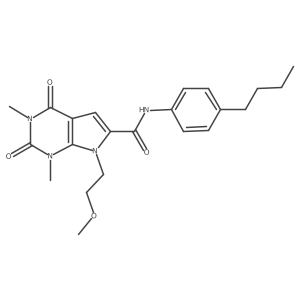 N-(4-butylphenyl)-7-(2-methoxyethyl)-1,3-dimethyl-2,4-dioxo-2,3,4,7-tetrahydro-1H-pyrrolo[2,3-d]pyrimidine-6-carboxamide Structure