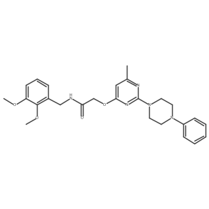 N-(2,3-dimethoxybenzyl)-2-{[6-methyl-2-(4-phenylpiperazin-1-yl)pyrimidin-4-yl]oxy}acetamide Structure