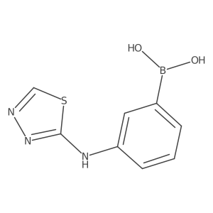 (3-((1,3,4-Thiadiazol-2-yl)amino)phenyl)boronic acid结构式