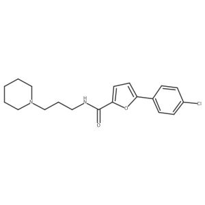 5-(4-chlorophenyl)-N-[3-(1-piperidyl)propyl]furan-2-carboxamide结构式