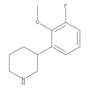 3-(3-Fluoro-2-methoxyphenyl)piperidine结构式