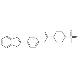 N-[4-(1H-1,3-benzodiazol-2-yl)phenyl]-1-methanesulfonylpiperidine-4-carboxamide结构式