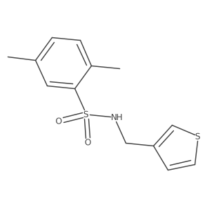 2,5-dimethyl-N-(thiophen-3-ylmethyl)benzenesulfonamide Structure