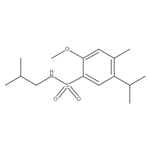 N-isobutyl-5-isopropyl-2-methoxy-4-methylbenzenesulfonamide结构式