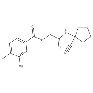 [2-[(1-Cyanocyclopentyl)amino]-2-oxoethyl] 3-hydroxy-4-methylbenzoate结构式