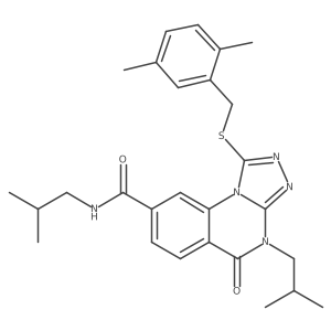 1-((2,5-dimethylbenzyl)thio)-N,4-diisobutyl-5-oxo-4,5-dihydro-[1,2,4]triazolo[4,3-a]quinazoline-8-carboxamide结构式