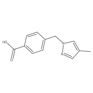 4-[(4-Methyl-1H-pyrazol-1-YL)methyl]benzoic acid Structure