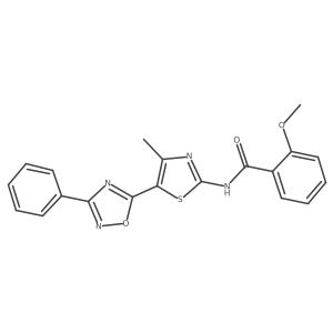 2-methoxy-N-[(2E)-4-methyl-5-(3-phenyl-1,2,4-oxadiazol-5-yl)-1,3-thiazol-2(3H)-ylidene]benzamide Structure