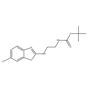 Carbamic acid, N-[2-[(6-chloro-2-benzoxazolyl)amino]ethyl]-, 1,1-dimethylethyl ester结构式
