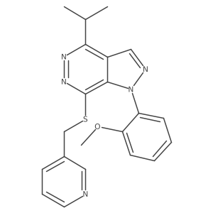 4-isopropyl-1-(2-methoxyphenyl)-7-((pyridin-3-ylmethyl)thio)-1H-pyrazolo[3,4-d]pyridazine Structure