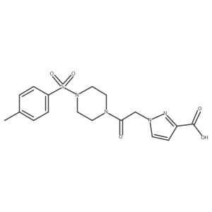 1-(2-{4-[(4-methylphenyl)sulfonyl]piperazin-1-yl}-2-oxoethyl)-1H-pyrazole-3-carboxylic acid Structure