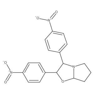 rel-(2R,3R,7aS)-Hexahydro-2,3-bis(4-nitrophenyl)pyrrolo[2,1-b]oxazole结构式