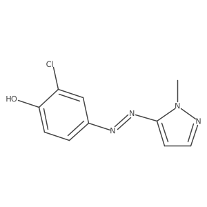 2-Chloro-4-[(1E)-2-(1-methyl-1H-pyrazol-5-yl)diazenyl]phenol Structure