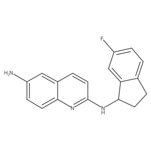 Rac-n2-(6-fluoro-indan-1-yl)-quinoline-2,6-diamine Structure