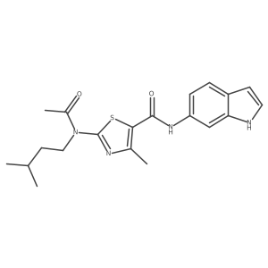 2-[acetyl(isopentyl)amino]-N-(1H-indol-6-yl)-4-methyl-1,3-thiazole-5-carboxamide Structure