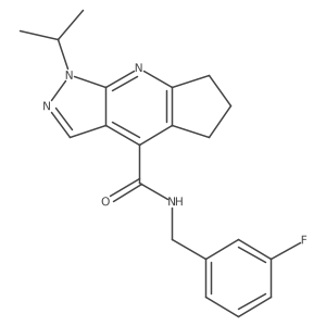 N-(3-fluorobenzyl)-1-isopropyl-1,5,6,7-tetrahydrocyclopenta[b]pyrazolo[4,3-e]pyridine-4-carboxamide Structure