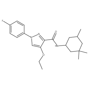 4-ethoxy-1-(4-fluorophenyl)-N-(3,3,5-trimethylcyclohexyl)-1H-pyrazole-3-carboxamide Structure