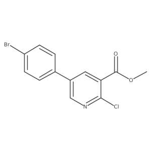 Methyl 2-chloro-5-(4-bromophenyl)nicotinate Structure