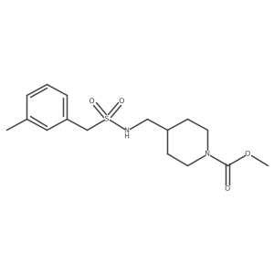 Methyl 4-((m-tolylmethylsulfonamido)methyl)piperidine-1-carboxylate Structure