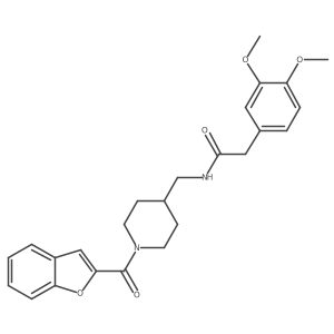N-((1-(benzofuran-2-carbonyl)piperidin-4-yl)methyl)-2-(3,4-dimethoxyphenyl)acetamide Structure