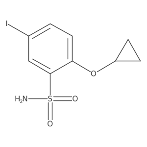 2-Cyclopropoxy-5-iodobenzenesulfonamide结构式